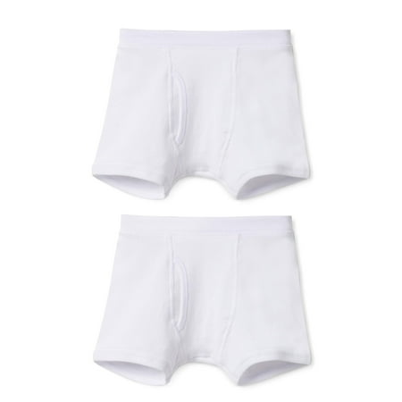 bossini Life Boys Solid Trunks (2 pcs) S, US Size 4t/5/6 - White