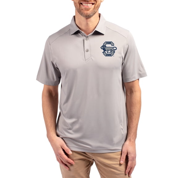 Men's-Cutter & Buck  Gray Penn State Nittany Lions Forge Eco Stretch Recycled Polo