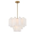 thumbnail image 3 of ADD-306-AG-WH Crystorama Lighting Addis - 6 Light Chandelier-14 Inches Tall and 19.75 Inches Wide-Aged Brass Finish-White Glass Color, 3 of 13