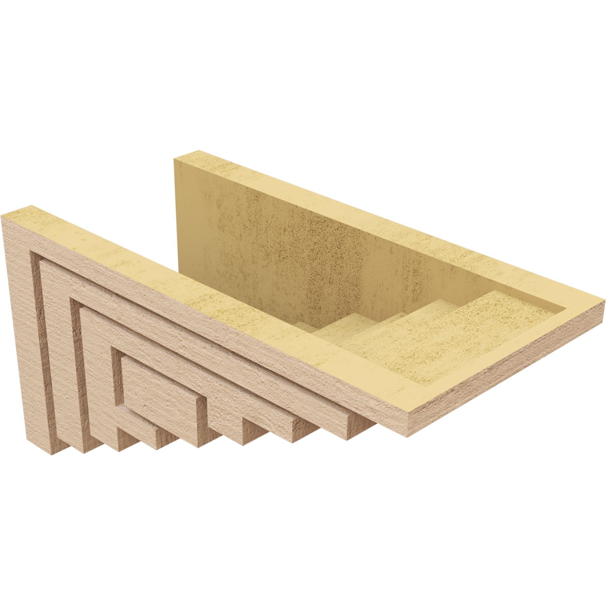 7"W x 14"D x 7"H Wide Landon Rough Cedar Woodgrain TimberThane Corbel, Primed Tan