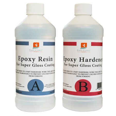 EPOXY RESIN 16 oz Kit. FOR SUPER GLOSS COATING AND (Best Epoxy For Glass)