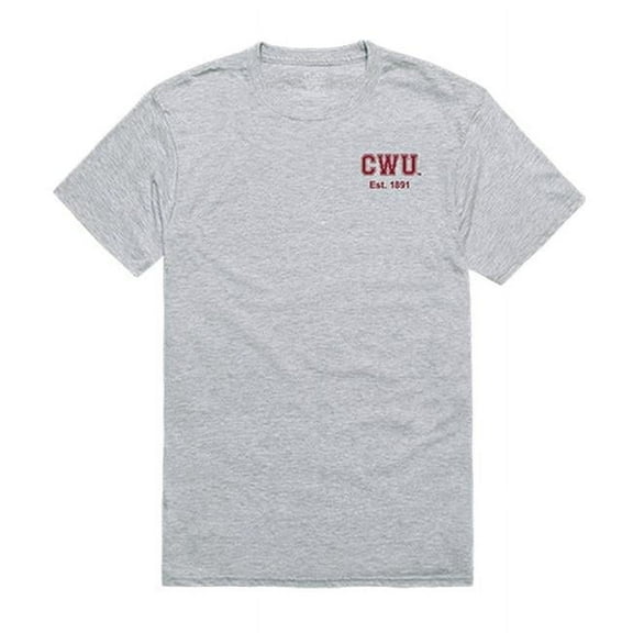 W Republic 528-213-HGY-03 Central Washington University Men Practice T-Shirt, Heather Grey - Large