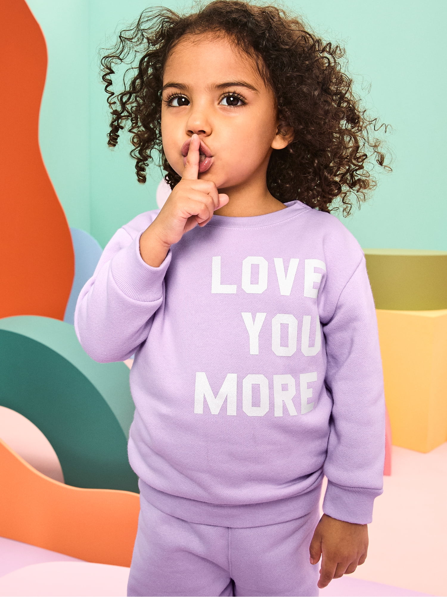 Garanimals Baby & Toddler Girl Fleece Crewneck Sweatshirt, Sizes 0-6T