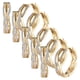 thumbnail image 1 of Aretes y Pendientes de Dama Zirconia2 5 Pzas Aretes Redondos/Zirconia Color Oro Metal., 1 of 2