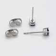 thumbnail image 3 of Finos Aretes Broqueles Con Zafiros 4 Mm Oro Blanco 18k Lam blanco Unitalla, 3 of 7