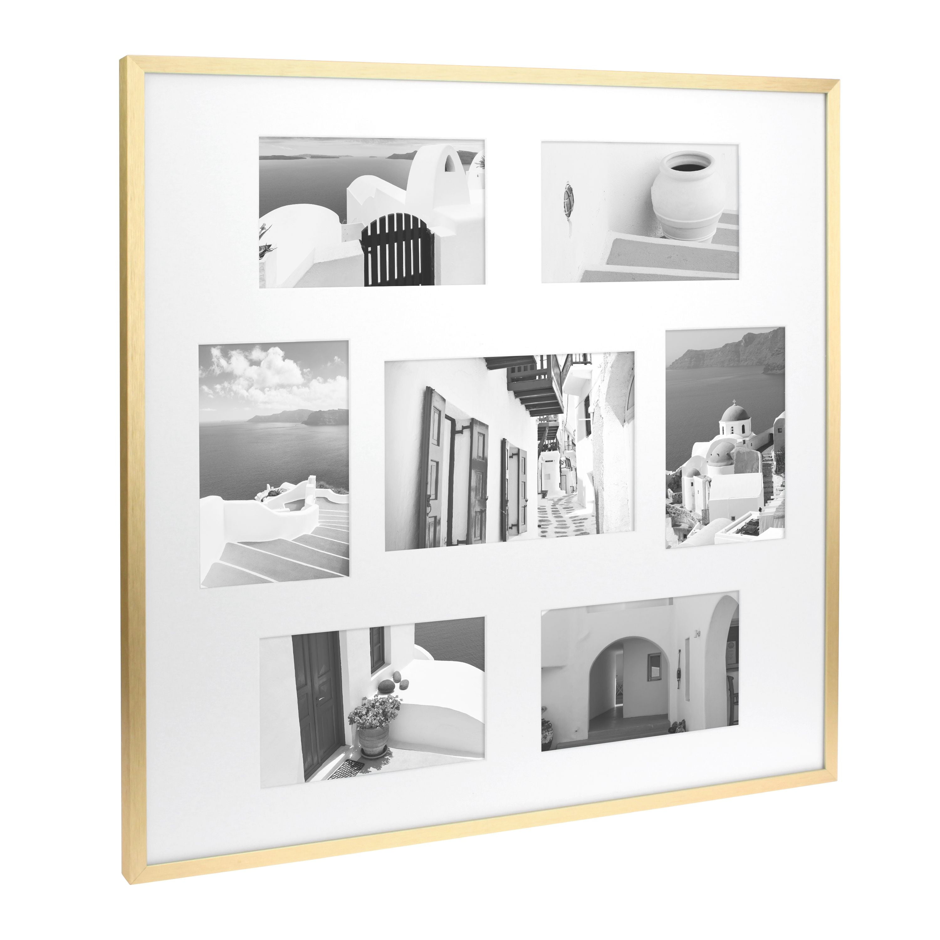 Better Homes & Gardens 18x18 7- Open, Gold, Collage Wall Frame, Non Glare