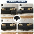 thumbnail image 6 of Walsunny 73.6" Convertible Sectional Reversible Sofa Couch, Sleeper Sectional L-Shaped Couch 3-Seat Sofa with Reversible Chaise for Small Space,Black, 6 of 10