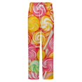 thumbnail image 5 of Pastel Rainbow Lollipop Winter Female Pants Flannel High Waist Women Pants Lady Warm Straight Leg Plush Trousers, 5 of 7