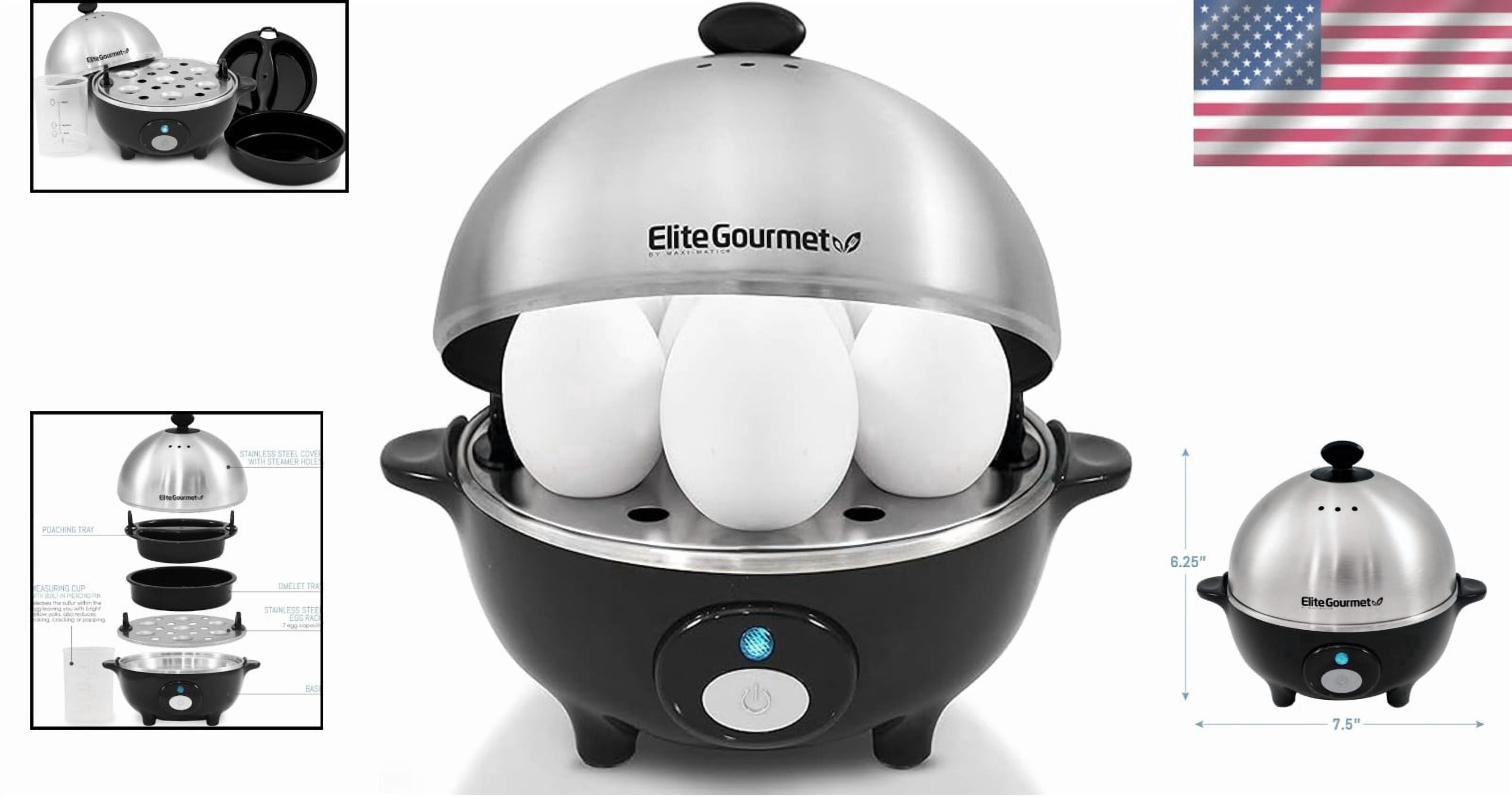 Elegant Egg Cooker with Recipe Book: Perfectly Cooked Eggs and Poached Delights