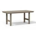 thumbnail image 3 of WestinTrends Ashore 6-Piece Outdoor HDPE Patio Dining Table Set with Bench, Weathered Wood, 3 of 9