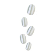 Kiss Impress Color FX Short Oval Press on Nails, Silver, 30 Pieces