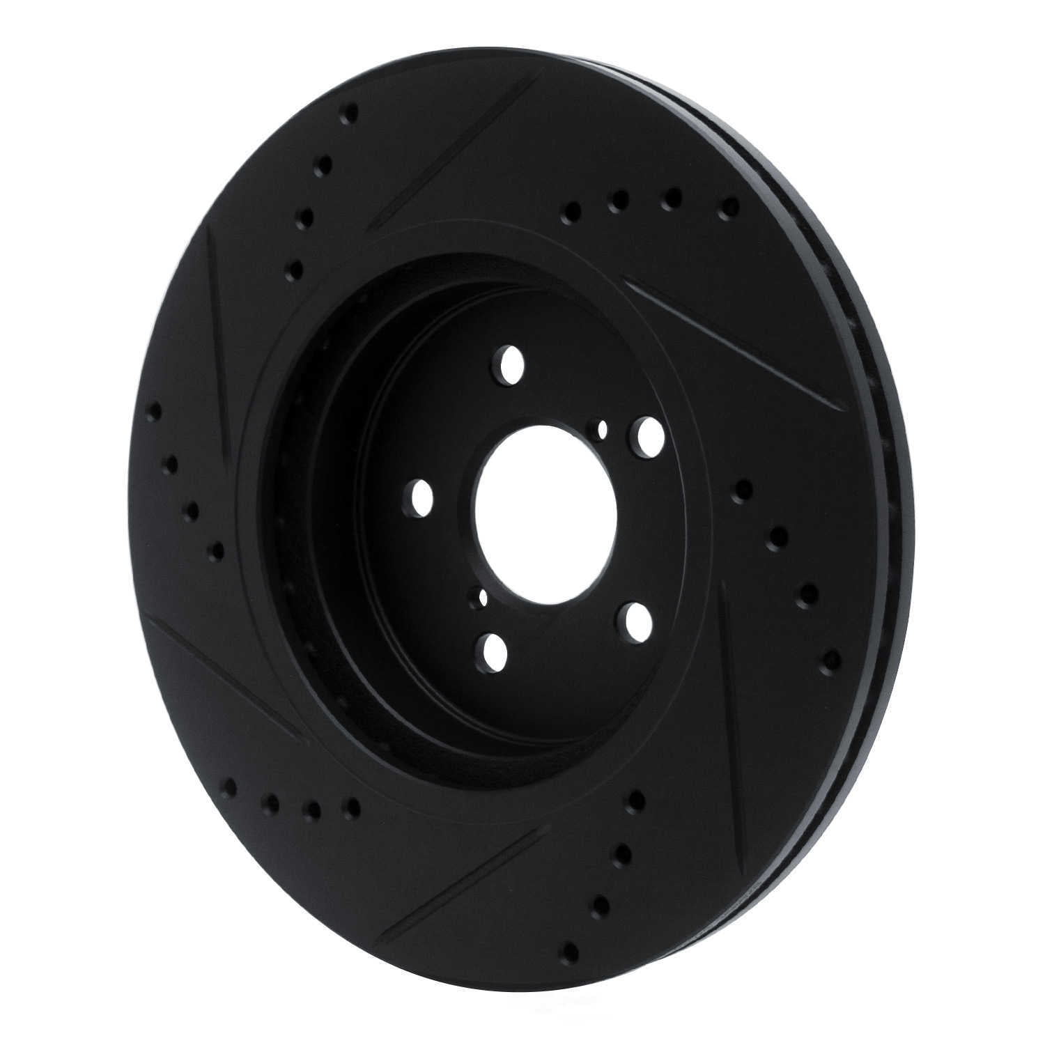 Dynamic Friction Company 633-13037R DFC Brake Rotor - Drilled And Slotted - Black