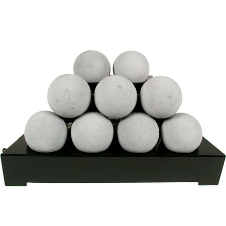 

Rasmussen Alterna Vent Free FireBalls Burner Kit 20 Electronic Spark to Pilot with Variable Flame Remote Natural Gas Smooth FireBalls/9 Pieces/Light Grey