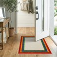 thumbnail image 2 of ODIKA 2'x3' Washable Throw Rug Doormat Door Symmetrical Welcome Motif Lgbt Striped Bold Interlocking for Hallway, Study Room, Non-Slip Low Profile, Flatwoven, 2 of 7