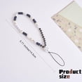 thumbnail image 2 of 1-2 piezas de cordón de cristal con perlas de imitación para teléfono, correa de muñeca con colgante de rosa para funda, llavero, billetera, decoración, 2 of 9