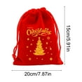 thumbnail image 7 of Feltree Christmas Drawstring Gift Bag - Reusable Cloth Fabric Packaging for Holiday Party Favors, Candy Fruit & Decor, 7 of 7