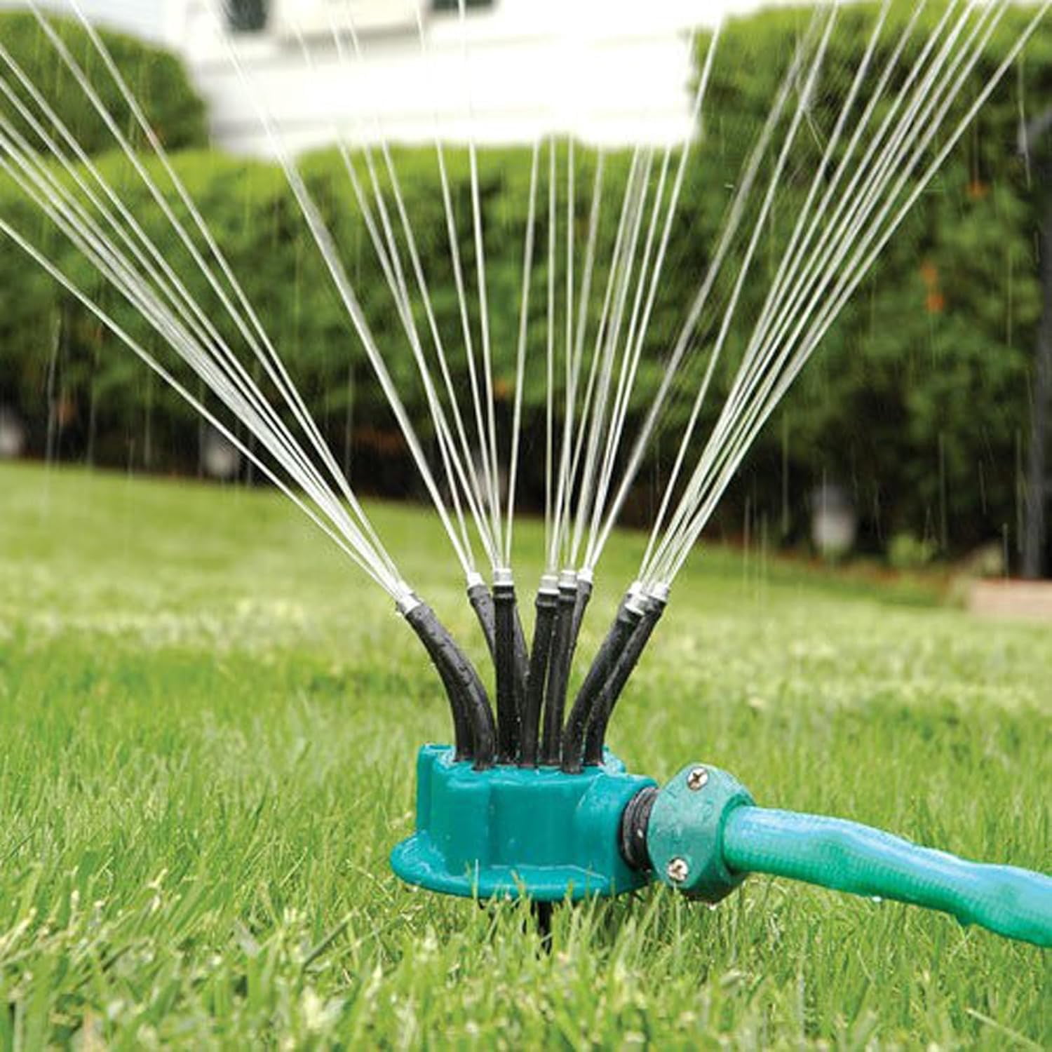 360° Coverage Precision Garden Irrigation Sprinkler, Automatic Multi Garden Lawn Sprinklers with 12 Nozzle Precision, Adjustable Flex Design Watering Gardening Tools for Yard and Grass (1PC)