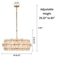 thumbnail image 5 of KAWOTI 6-Light Gold Glam Chandelier, DIY Island Pendant Light with Hand-Made Glass Discs for Living Room Dining Room Bedroom Hotel, 5 of 13