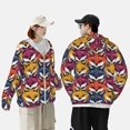 thumbnail image 4 of Kdxio Fox Face Print Women Men Sun Protection UPF 50+ Jackets Zip Up Long Sleeve Hoodie Hiking Lightweight with Pockets, 4 of 7