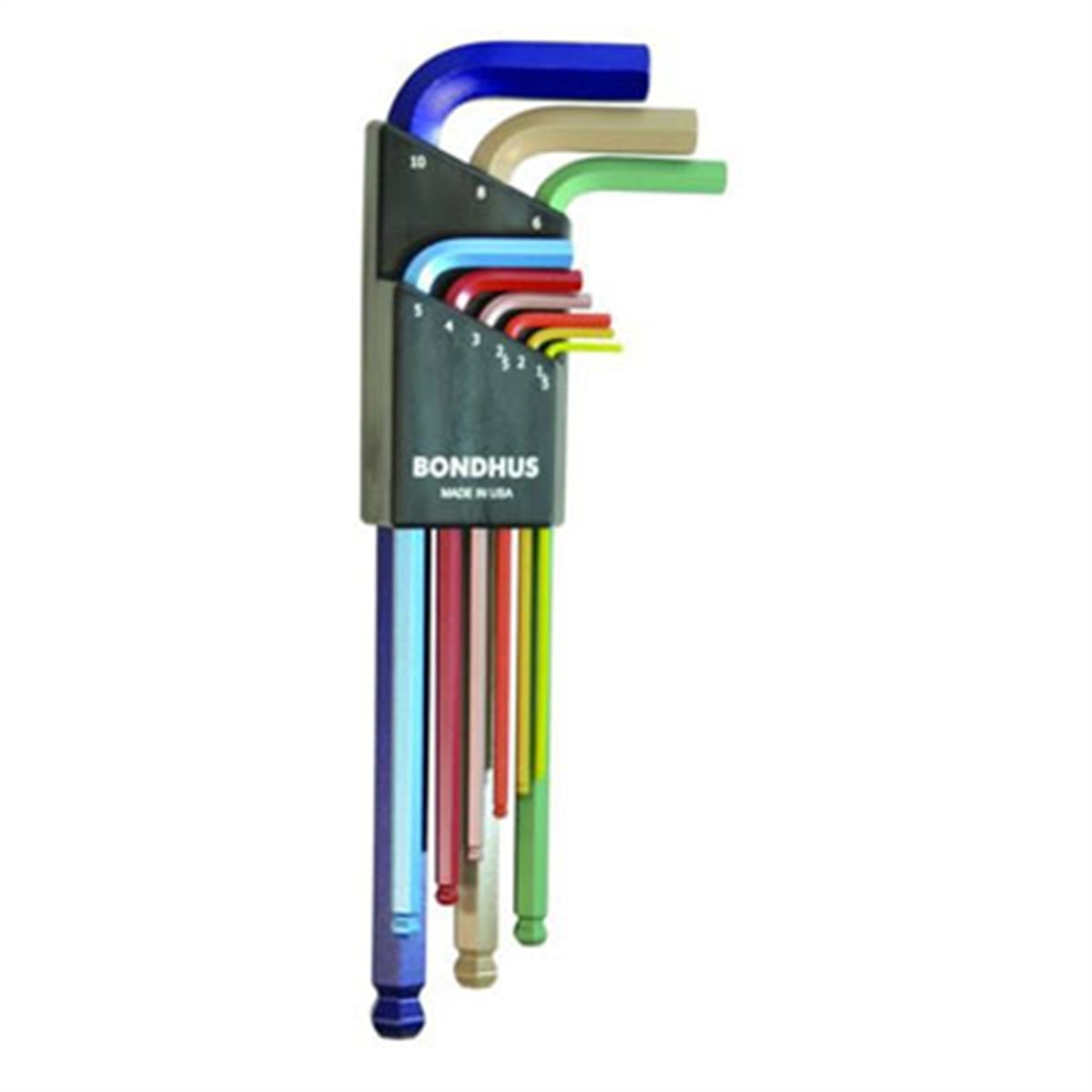 キョート様 Bondhus 69499 Ball End L-Wrench Set w/ColorGuard Finish, 9 Piece