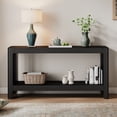 thumbnail image 2 of Noble House Modern Farmhouse Console Table, Elegant Minimalist Design,Black, 2 of 10