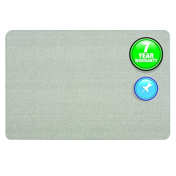 Quartet Oval Office Fabric Bulletin Board 4 x 3 Frameless Gray Fabric Boards