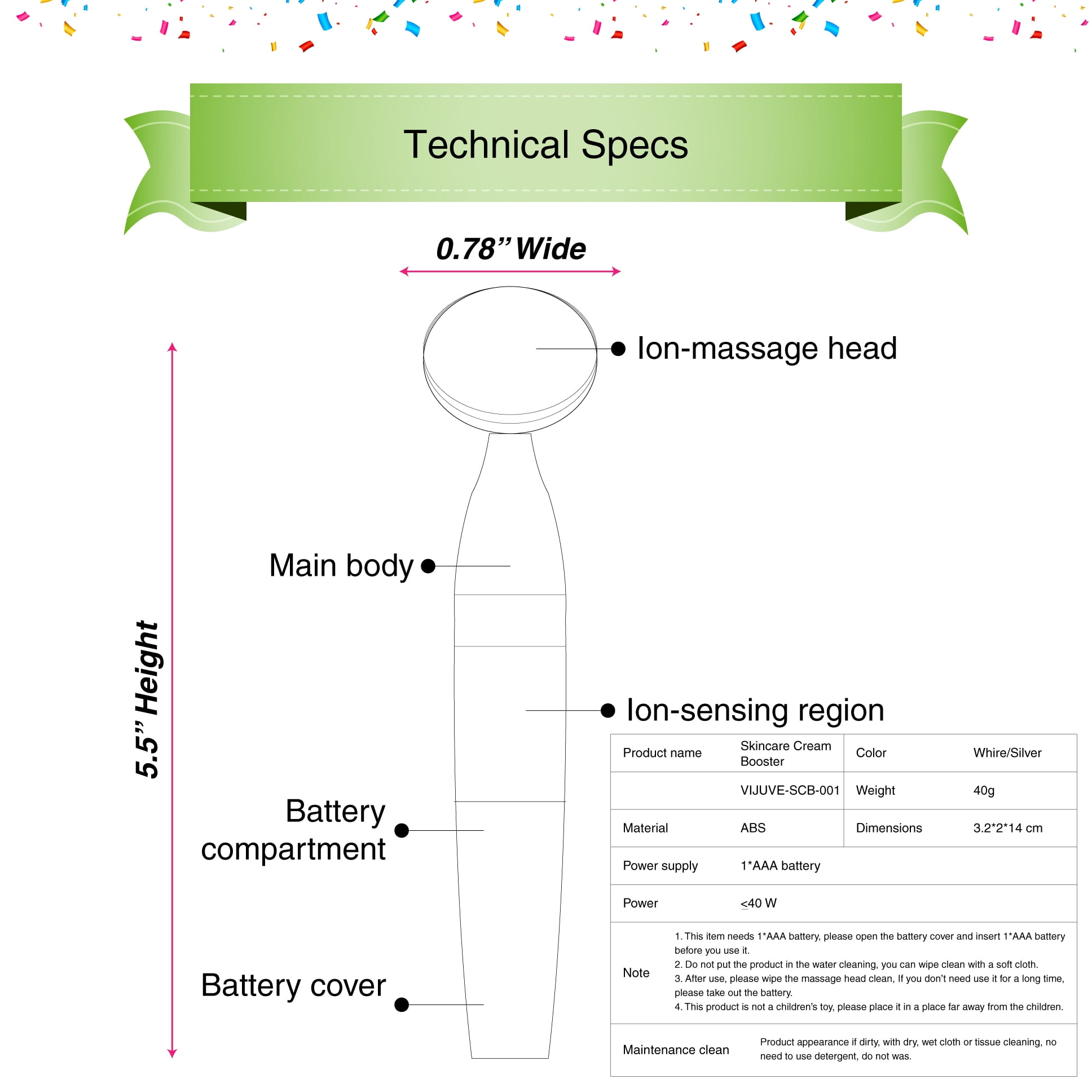 anti aging face massager by vijuve for wrinkles removal & facial skin tightening