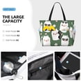 thumbnail image 2 of Wukai Alpaca Faces Print Zipper Bag,large Beach Tote Bag,Waterproof Sandproof Bag,Grocery and Picnic Tote Travel Bag, 2 of 5