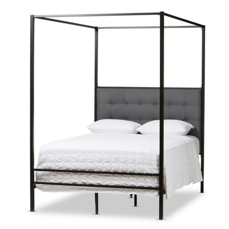 Baxton Studio Eleanor Vintage Black Finished Metal Canopy Queen Bed Baxton Studio Eleanor Vintage Black Finished Metal Canopy Queen Bed