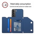 thumbnail image 2 of ELEHOLD Crossbody Wallet Case for Samsung Galaxy S23 FE,Flip Back Card Slots Kickstand PU Leather Shockproof Purse Case with Adjustable Crossbody Shoulder Strap,Blue, 2 of 7