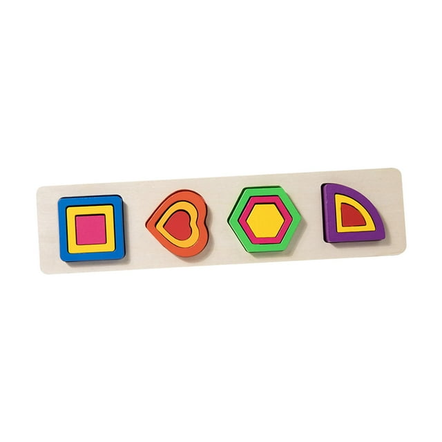 Rompecabezas de clavijas de madera con forma de madera, material didáctico, juguete educativo, juguete de actividad preescolar para Corazón