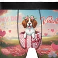 thumbnail image 4 of My Dog Is My Valentine Cute Brittany Spaniel in Gift Box All Over Print Boxer Briefs Underwear for Men Dad Brittany Dog Lover Gifts Idea - 03006, 4 of 6