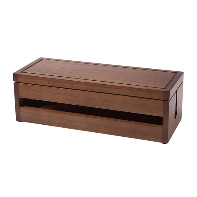 1Pack Coffee Dust-Proof Cable Management Box for Office Use Box for Cables 14.3x5.6x5.1in