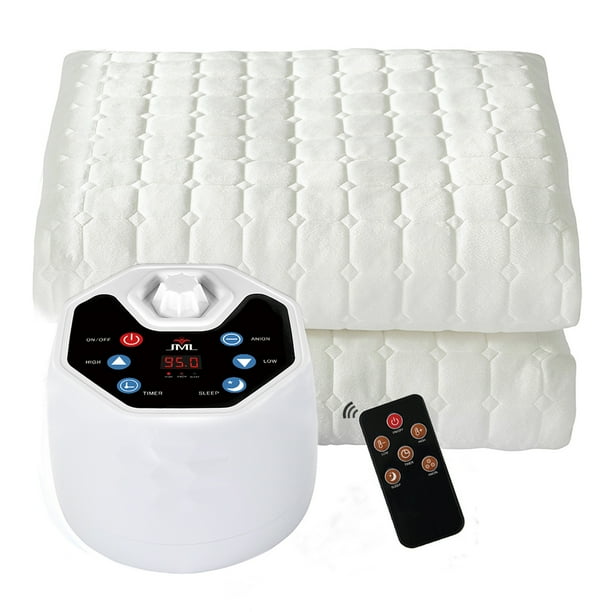 Velvet Memory Foam Electric Water Heated Mattress Pad Blanket For Full