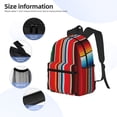 thumbnail image 3 of Disketp Mexican Serape Blanket Stripes Mochila Ligera Clásica con Múltiples Bolsillos, Mochila Casual para Hombre y Mujer, Ideal para Escuela, Trabajo y Viajes, 3 of 6