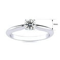 thumbnail image 4 of SuperJeweler 1/4 Carat Lab Grown Diamond Solitaire Ring In Sterling Silver For Women, 4 of 5