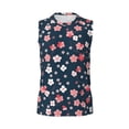 thumbnail image 6 of Lsque Cherry Blossoms Print Men's Cotton Blend Sleeveless Muscle Shirts (S-3XL)- Moisture Wicking, Odor Protection, UPF 30+,3X-Large, 6 of 8
