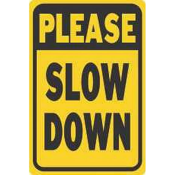 HY-KO PRODUCTS HW-304 12 in. x 18 in. Please Slow Down Sign