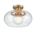 thumbnail image 3 of Atlas Lighting and Home 1-Light Semi Flush Mount Ceiling Light Fixture - 13" - Brushed Gold, 3 of 6