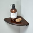 thumbnail image 5 of Corner Shelves, Floating Corner Shelf, Set of Solid Oak Wood Corner Wall Shelves, Round End with Wire Hole Shelving for Small Plant for Bedroom Kitchen, Living Room (Size //in), 5 of 6