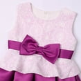 thumbnail image 4 of Generic Kids Gowns for Girls Child Sleeveless Pageant Dress Birthday Party Kid Floral Prints Bowknot Dresses for Wedding Evening Formal Dance Gown(5-6 Years,Purple), 4 of 8