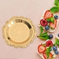 thumbnail image 4 of Plato metálico redondo para joyas, platos irrompibles para dulces y pasteles, vajilla de 11 cm Oro, 4 of 9