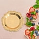 thumbnail image 4 of Plato para almacenar alimentos, bandeja para servir, plato de frutas, plato de dulces de 11 cm, de metal para niños pequeños. Oro, 4 of 9