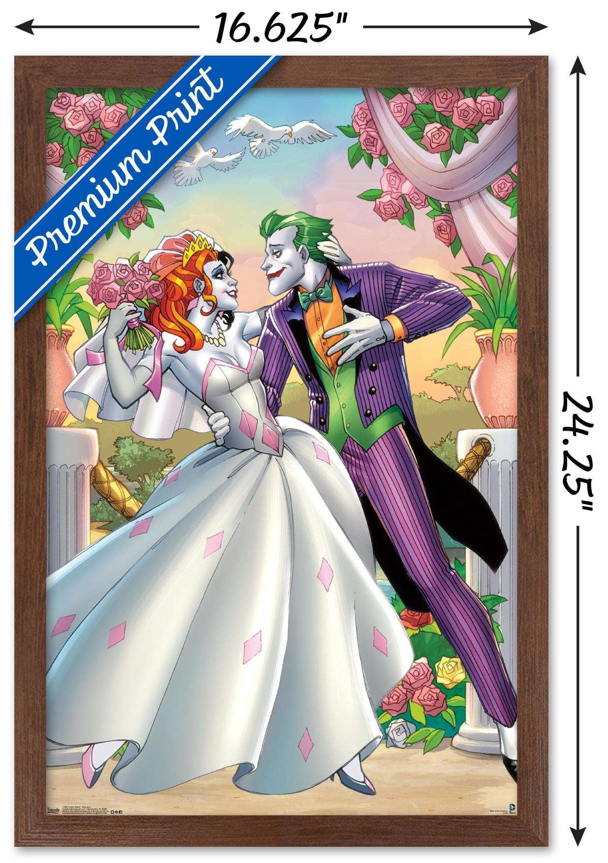 DC Comics - Harley Quinn - Romance Wall Poster, 14.725" x 22.375", Framed