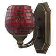 thumbnail image 2 of Elk 1 Light Vanity In Satin Nickel And Silver Mosaic Glass - Led 570-1N-SLV-LED, 2 of 8