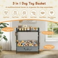 thumbnail image 6 of Large Dog Toy Basket (23.6"x11.2"x9.7"), Dogs Toy Bin with Storage Organizer, Trapezoid Toy Box for Dog Stuff Accessories, Pet Toy Storage Holder Chest for Cat Dogs Essential Supplies, 6 of 16