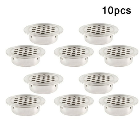 

10X Metal Cabinet Cupboard Round Air Vent Grill Cover Ducting Ventilation Home