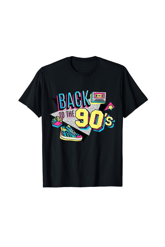 Men's Vintage Retro Back To 90's Graphic Design T-Shirt