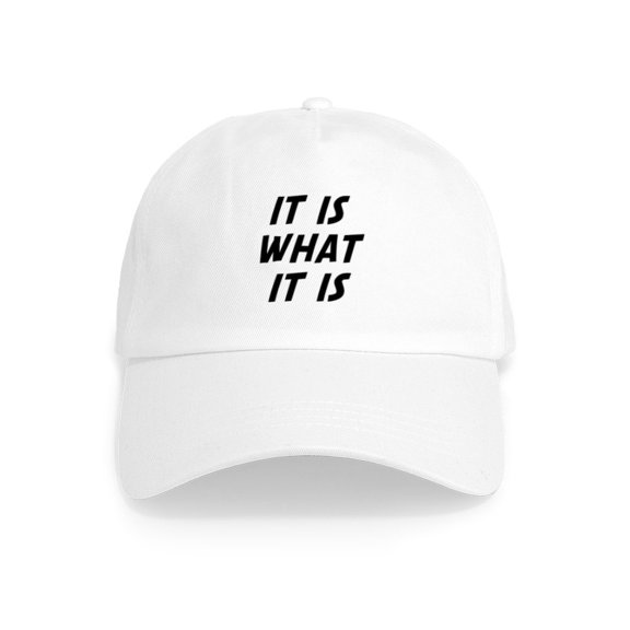CafePress - It Is What It Is Cap - Adjustable 100% Brushed Unisex Casual Cotton Baseball Cap, Beige, 1