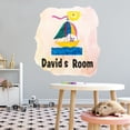 thumbnail image 3 of Personalized Watercolor Decal Bedroom Wall Decal for Children Pink Background Kid's Crayon Art Design Cute Custom Name Décor - Size: 18 In x 20 In, 3 of 5